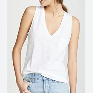 MADEWELL Whisper Cotton V-Neck Pocket Tank